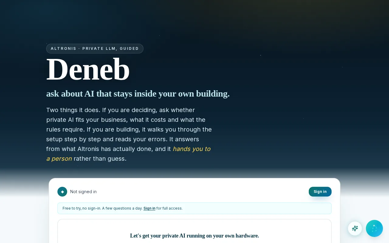 Deneb - 社内に置くAIのためのガイド付きアシスタント