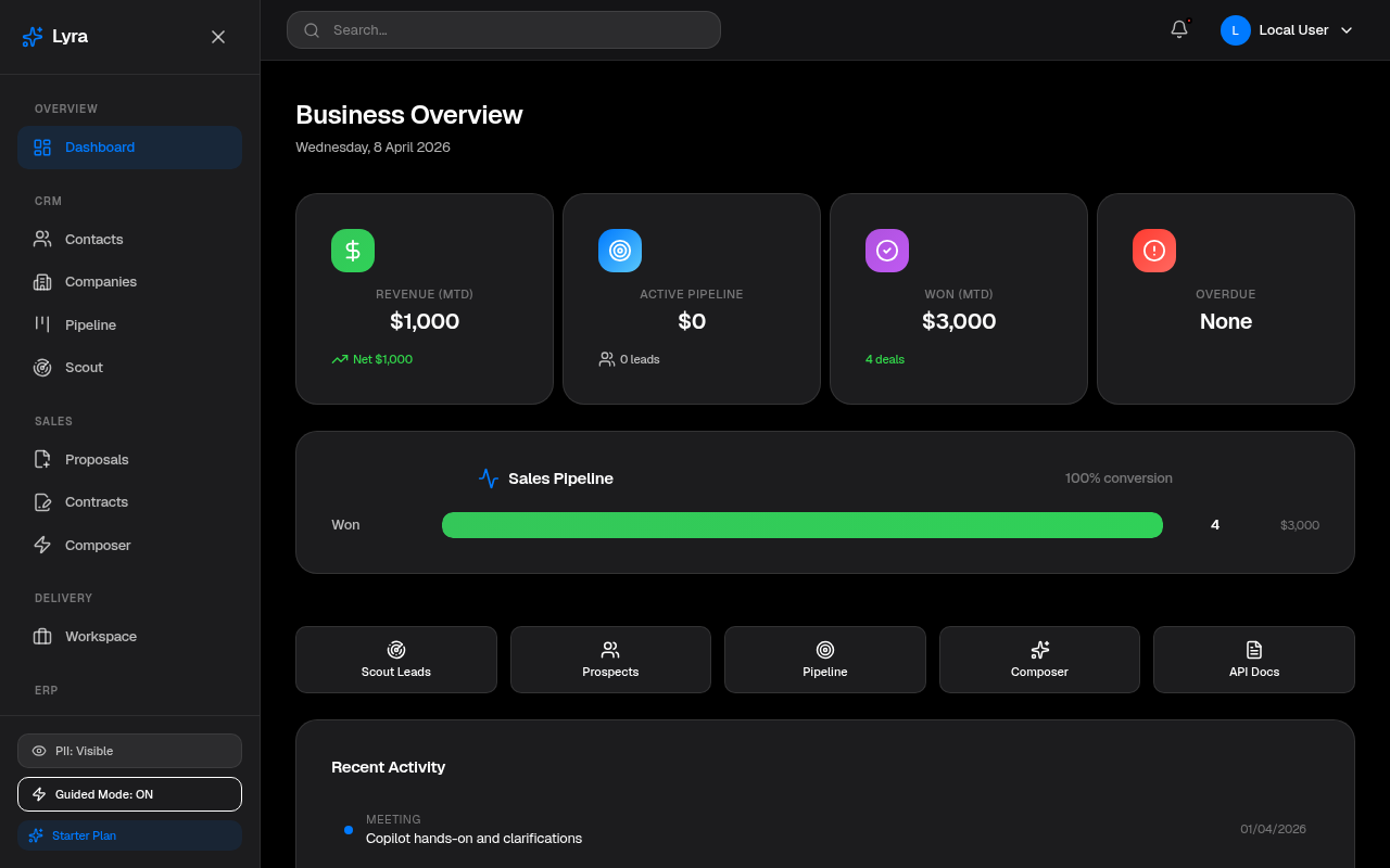 Lyra - お客様のテナントに導入するエージェント駆動型CRM+ERP
