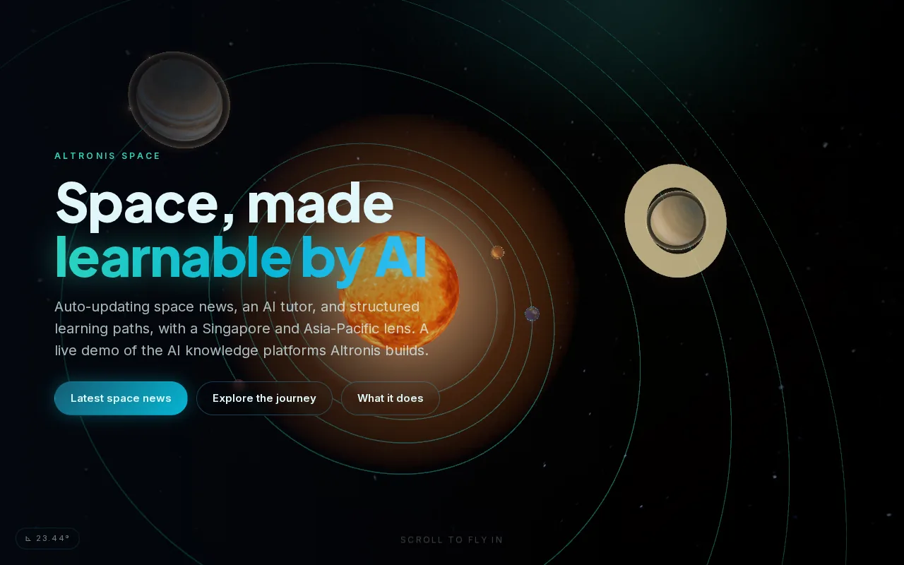 Altronis Space - アジアの宇宙の歴史、ニュース、AIチューター