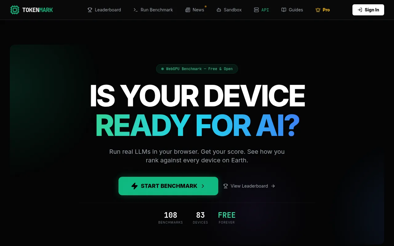 TokenMark - AIハードウェア・ベンチマークプラットフォーム